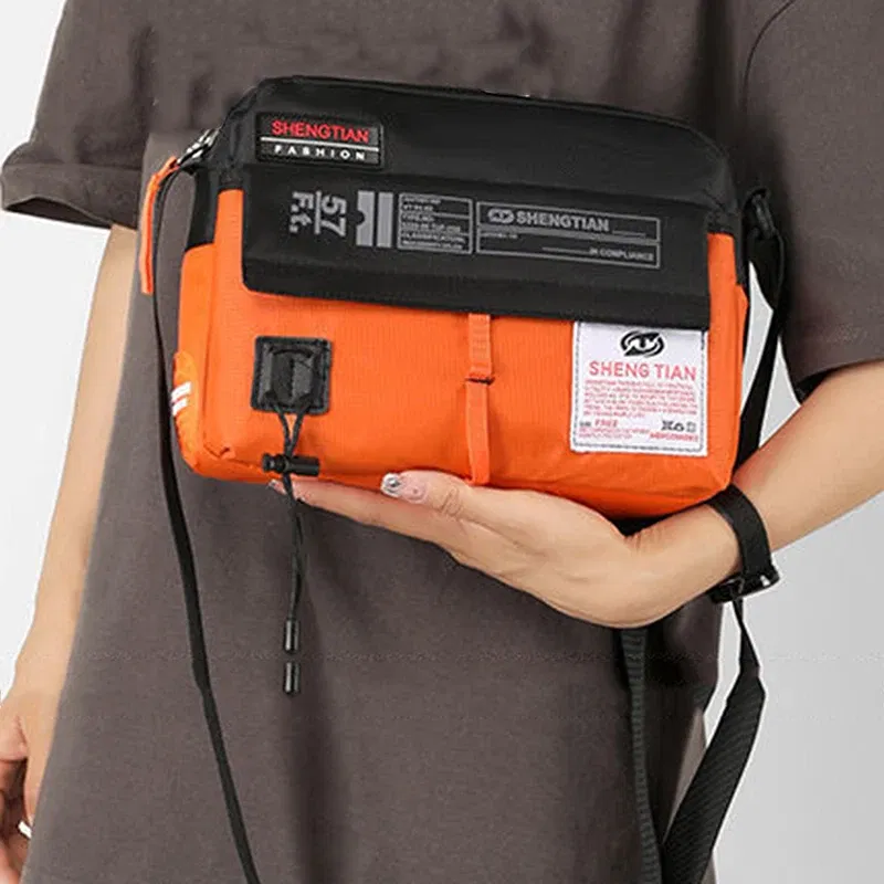 Color: Blue - The New Single Shoulder Bag Outside The Casual Crossbody Bag Fashion Fashion Hand Nylon Color Bag Trendy Mini Small Backpack