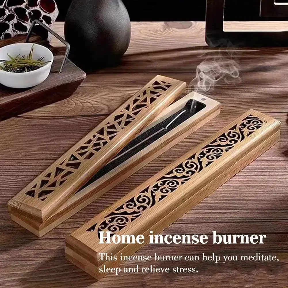 Color: WHITE, Ships From: CN - Natural Bamboo Board Incense Holder Anti-Ash Flying Incense Stick Holder Japanese Style Bamboo Incense Ash Catcher