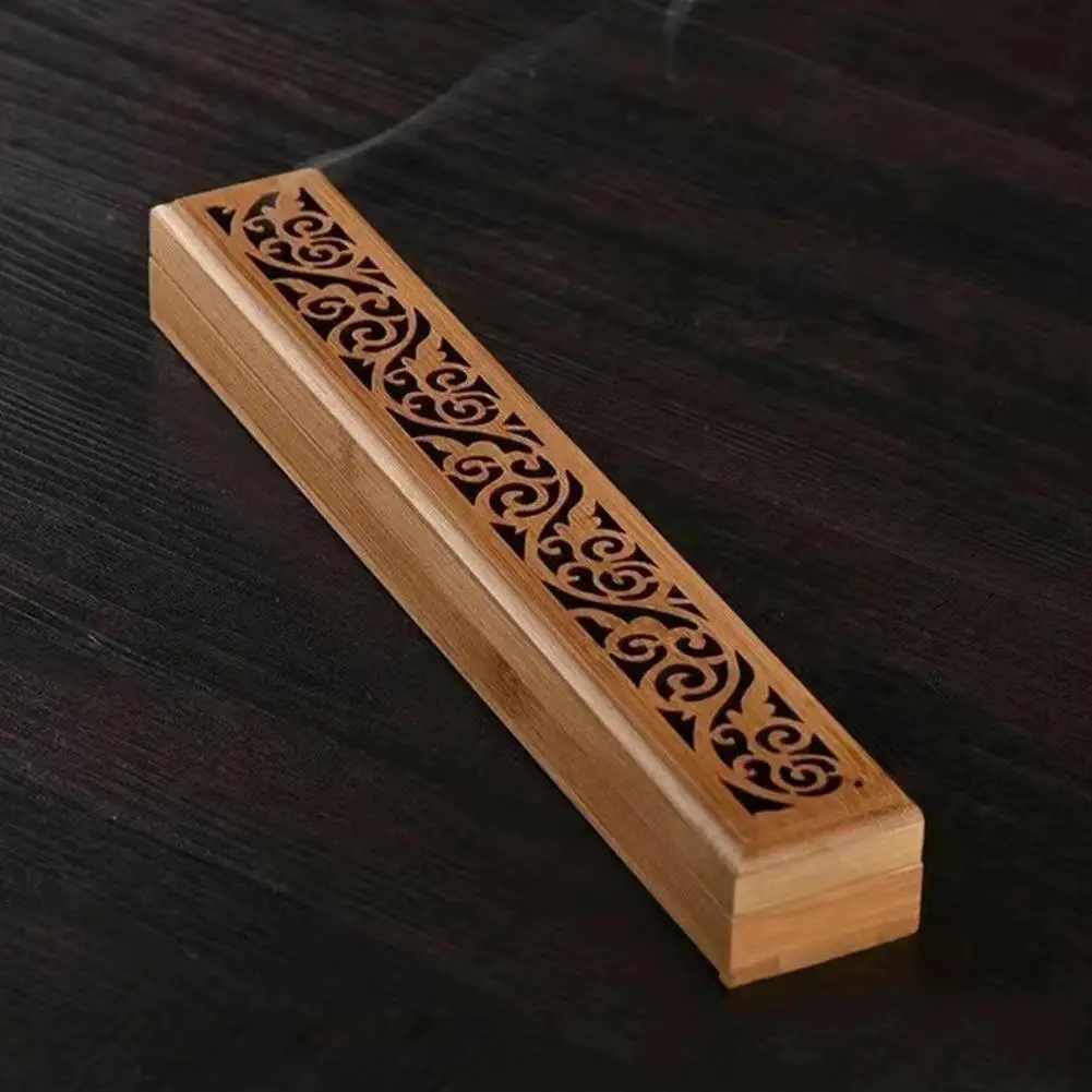 Color: WHITE, Ships From: CN - Natural Bamboo Board Incense Holder Anti-Ash Flying Incense Stick Holder Japanese Style Bamboo Incense Ash Catcher