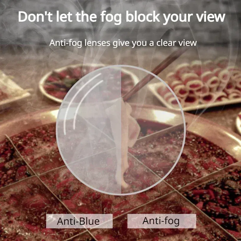 Ships From: CHINA, Lenses Color: green, Lens Index: 1.74 - VICKY Anti-blue Light Reading Lenses Anti-fog Lenses 1.61-1.67-1.74  Prescription Anti-fog Eyeglass Cloths