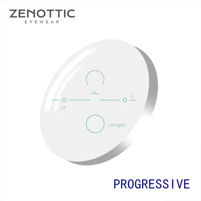 Lenses Color: Blue, Lens Index: 1.67 - ZENOTTIC MR Progressive Multifocal Prescription Lenses Anti Resistance/Reading Anti-scratch Myopia Hyperopia Presbyopia Lenses