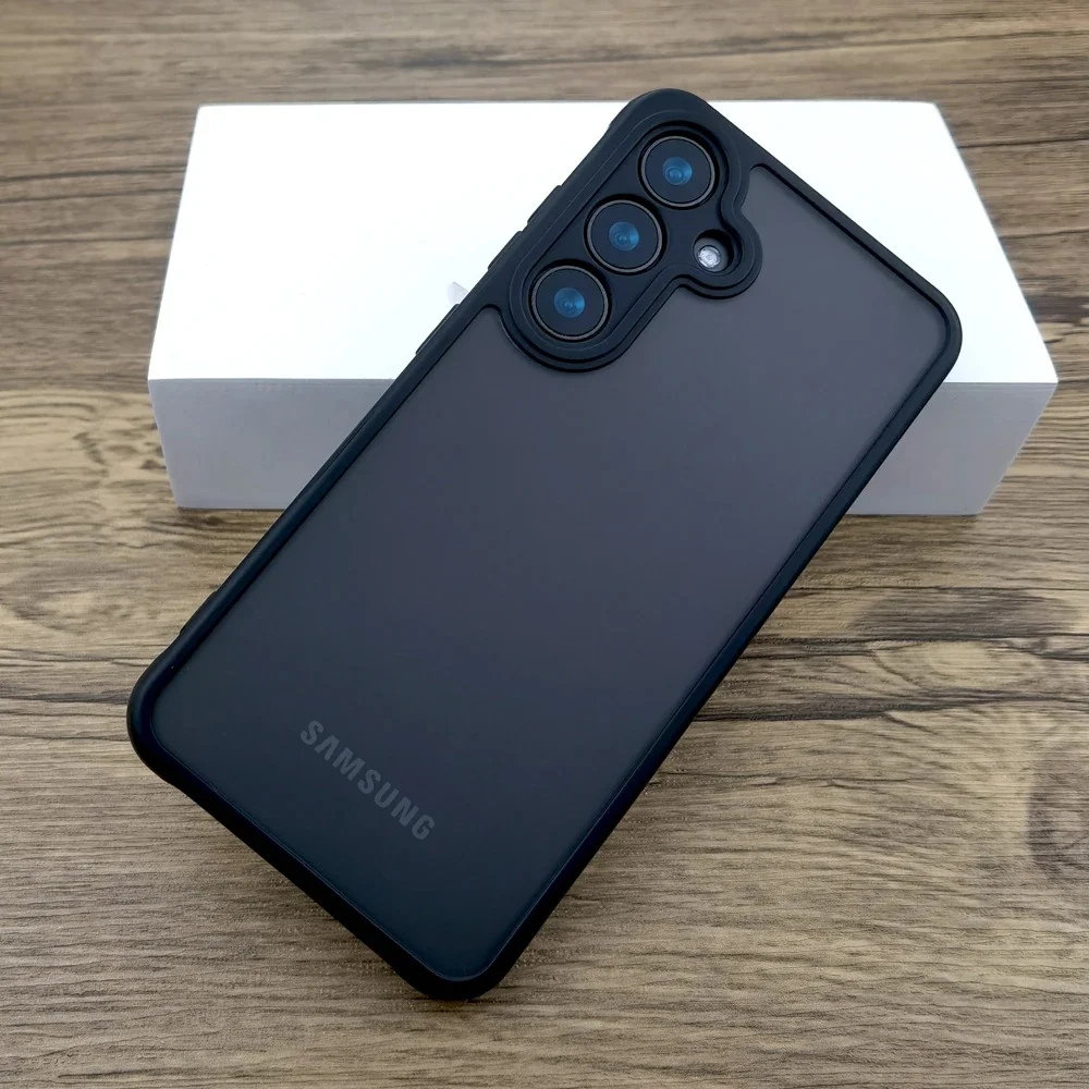 Color: black, Compatibility by Model: Galaxy A14 - Luxury Matte Case For Samsung Galaxy A56 A55 A54 A53 A52 A36 A35 A34 A13 A14 A15 A16 A17 A25 A26 A06 A05 A07 Protective Cover