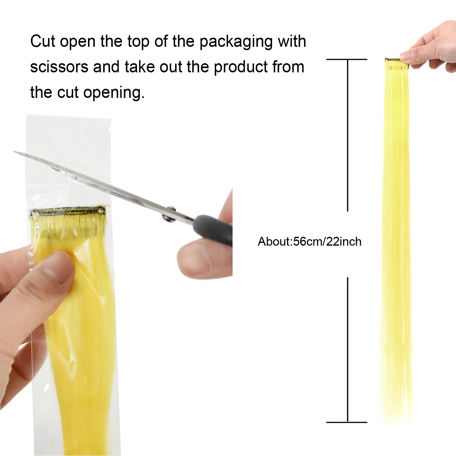 Color: #35, Stretched Length: 22inches - Synthetic Clip-in Hair Extensions 22" Long Colorful Straight Hair Pieces Synthetic Hairpieces for Daily Festival Party