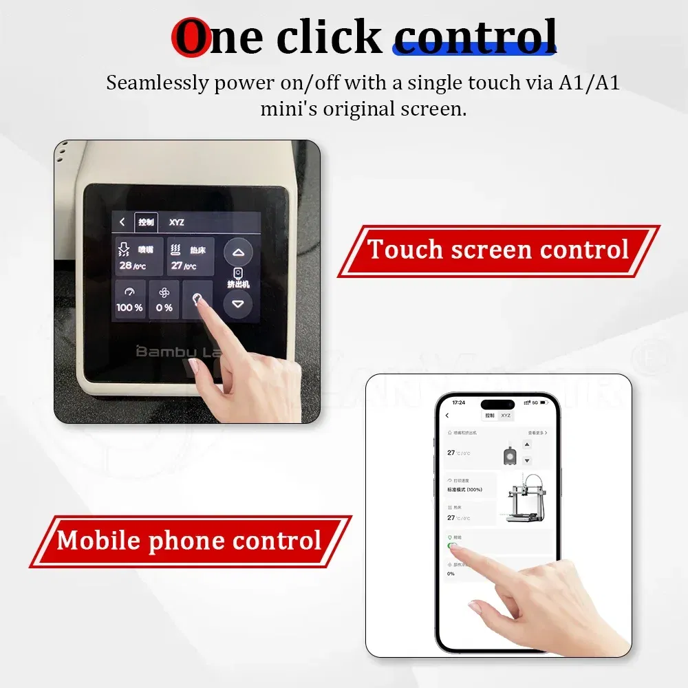 Color: Blue - For A1/A1 Mini LED Light New upgrade Induction control 6500K High Brightness Lighting Heat-Resistant Durability 3D printer