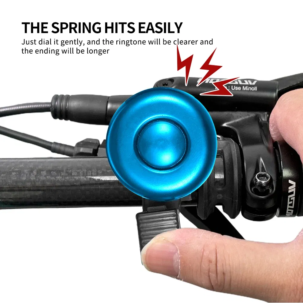 Color: Red - VXM Bicycle Bell MINI Aluminum Alloy Bike Ring Bell Safety Warning Alarm Loud Sound Handlebar Bell MTB Horn Cycling Accessories