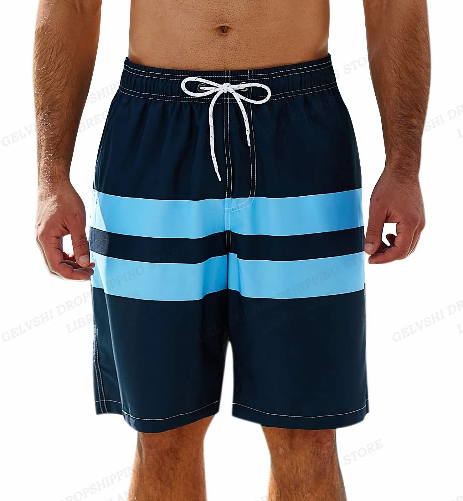 Color: Pink, Size: M - Men's Swimming Shorts Stripe 3d Surfing Board Short Kids Beach Shorts Men Swim Trunks Masculina Sports Fitness Pants Boy Briefs