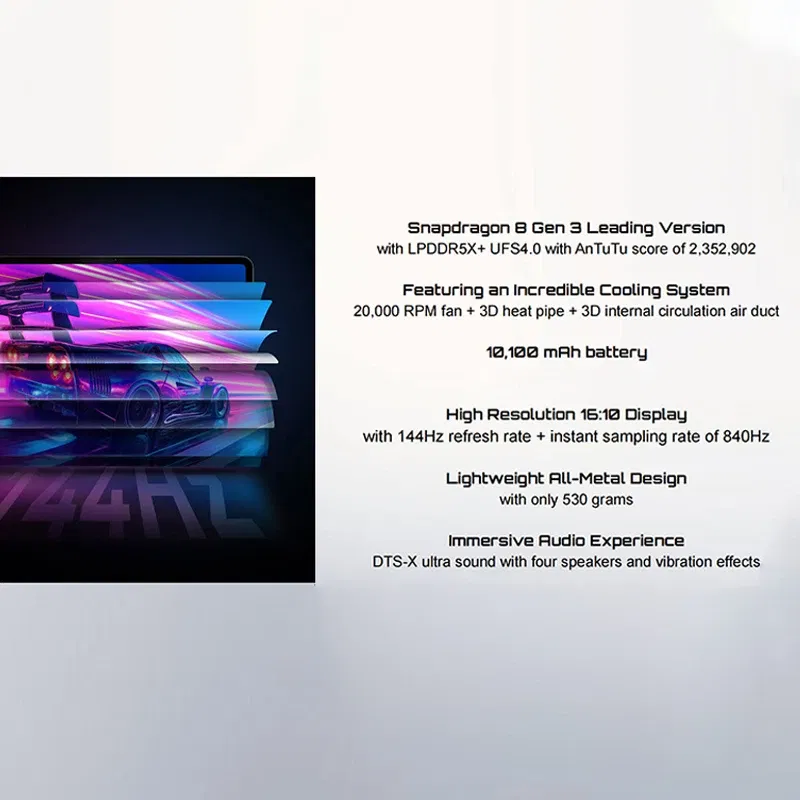 Memory Size: 2GB, Color: WHITE, Ships From: CHINA - Top Version Redmagic Nova Gaming Tablet 10.9" Snapdragon 8 Gen 3 Leading Version 10100mAh 50MP Don't include the Charger