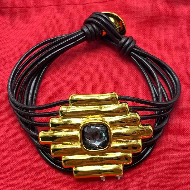 Metal Color: Light Yellow Color - gift of New Hot Spanish jewelry lightweight luxury jewelry bracelet ladies party exquisite accessories high-quality gifts