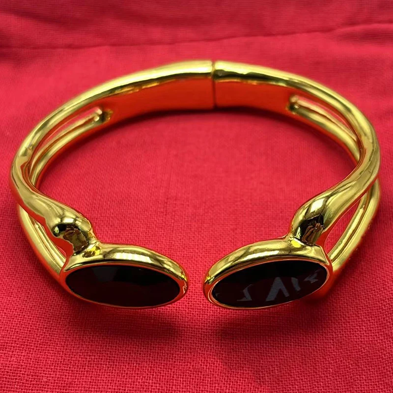 Metal Color: Light Yellow Color - gift of New Hot Spanish jewelry lightweight luxury jewelry bracelet ladies party exquisite accessories high-quality gifts