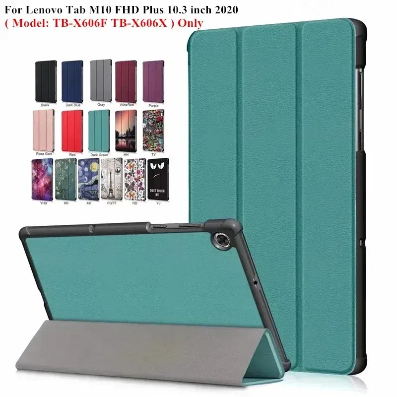 Color: Brown, Size: iPad pro 12.9 - For Lenovo Tab M10 FHD Plus 10 3 Case TB-X606F TB-X606X 2020 Folding Stand Smart Cover for Lenovo Tab M10 Plus Tablet Kids Green