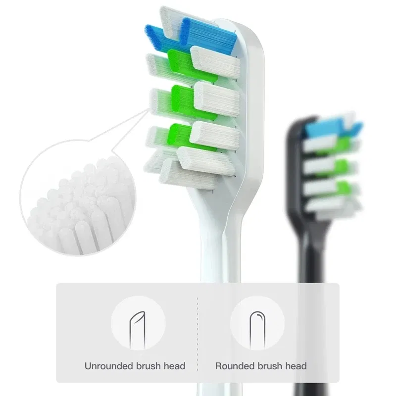 Color: Red - Replacement Brush Heads for Xiaomi SOOCAS X3 X5 V1 X3U Soft Bristle 10 Pieces Electric Toothbrush Dupont Bristle Sealed Packed