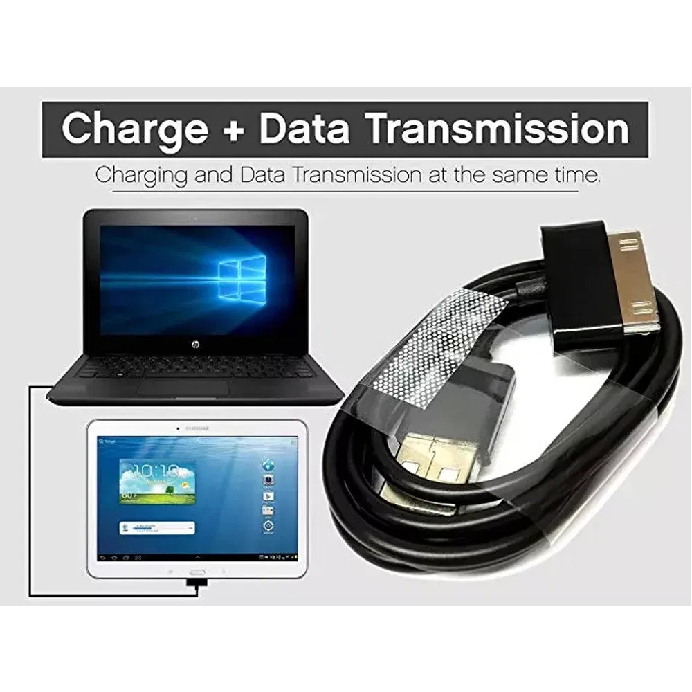 Color: black, Cable Length: 1m - 1m/2m USB Charger Data Cable For Samsung Galaxy TAB P1000 N8000 P5100 P5110 P7510 P7500 P7300 P6200 P6800 P3100 P1010