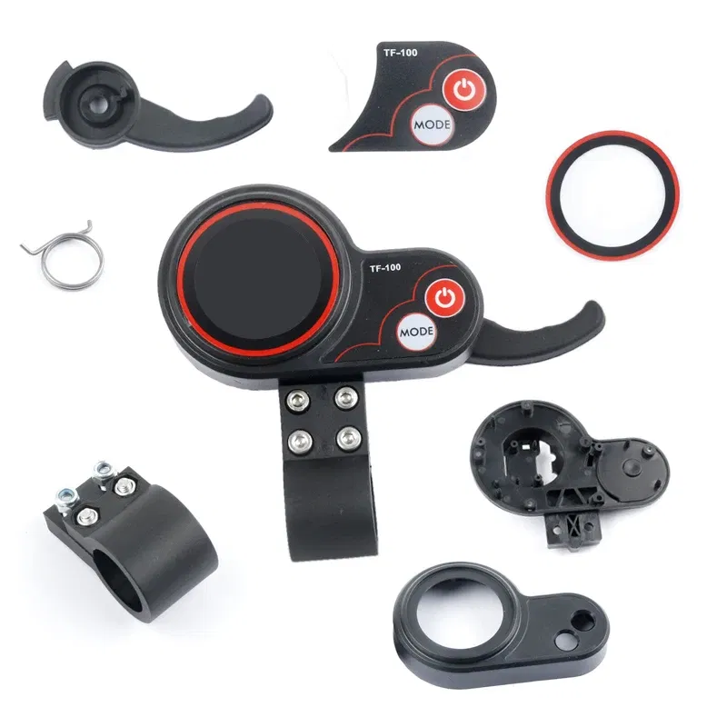 Color: Black - 1 pcs Electric Scooter Instrument TF-100 JH-01 Display Scooter Skateboard Dashboard parts replacement cover for Zero10x Kugoo M4