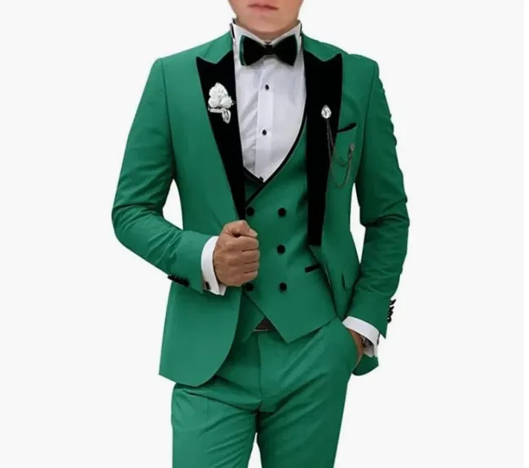 Color: Pink, Size: M - Pink Prom Suit for Men  3 Piece Jacket Vest Pants Set   Peaked Lapel Blazer   Outfit Costume Birthday Party