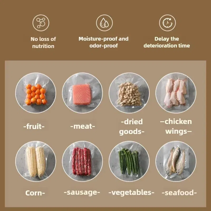 2025 Vacuum Sealant Packaging Machine Food Vacuum Sealant Small Portable Household Fruit And Vegetable Vacuum Machine Vacuum Bag