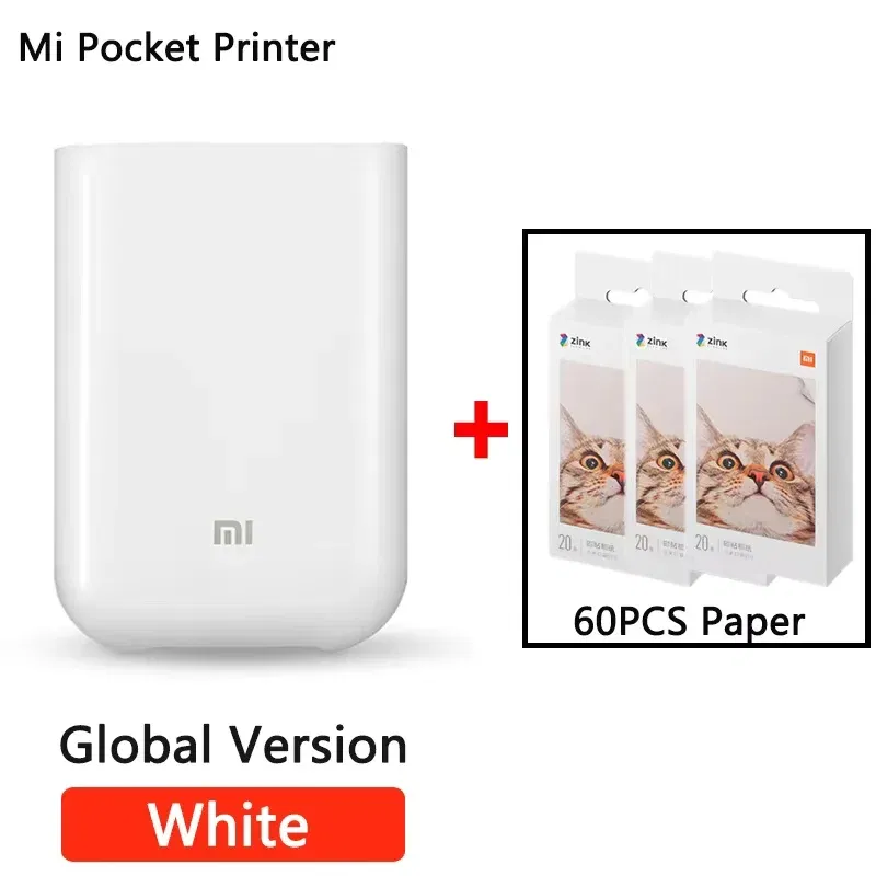 color: GRAY, Ships From: CHINA - Top Global Version Portable Pocket Photo Printer 300dpi Bluetooth-compatible DIY Share Smart Mobile Mini AR Printer