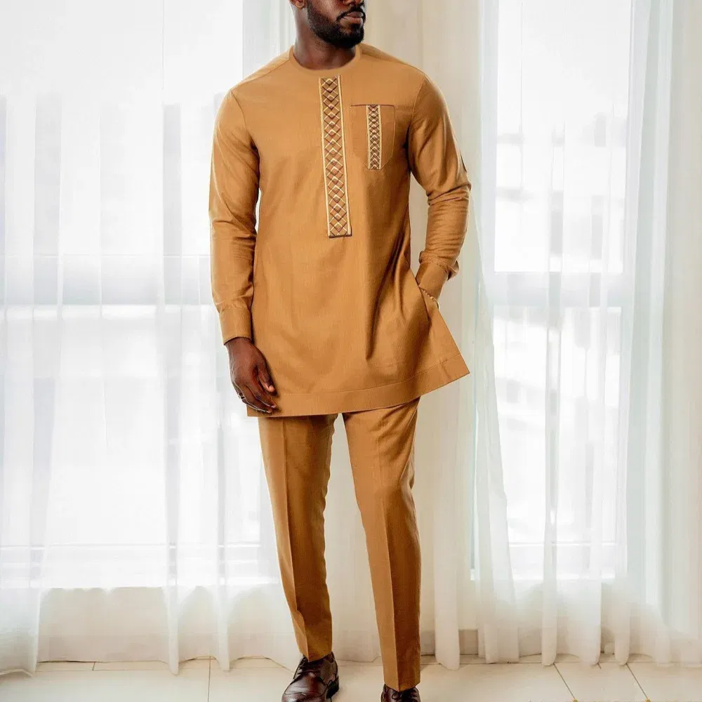 Color: black, Size: XXL - 2025 new traditional men's suit luxury gentleman's shirt suit casual travel banquet men's two-piece set fashionable men's suit