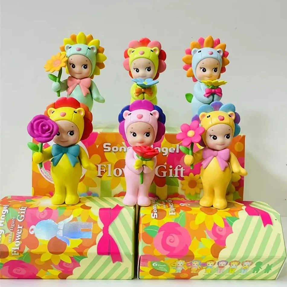 Color: GRAY - Sunshine Angel Party Angel Kids Christmas Birthday Gift Flower Gift Series Tide Doll Car Decoration Cute Blind Box