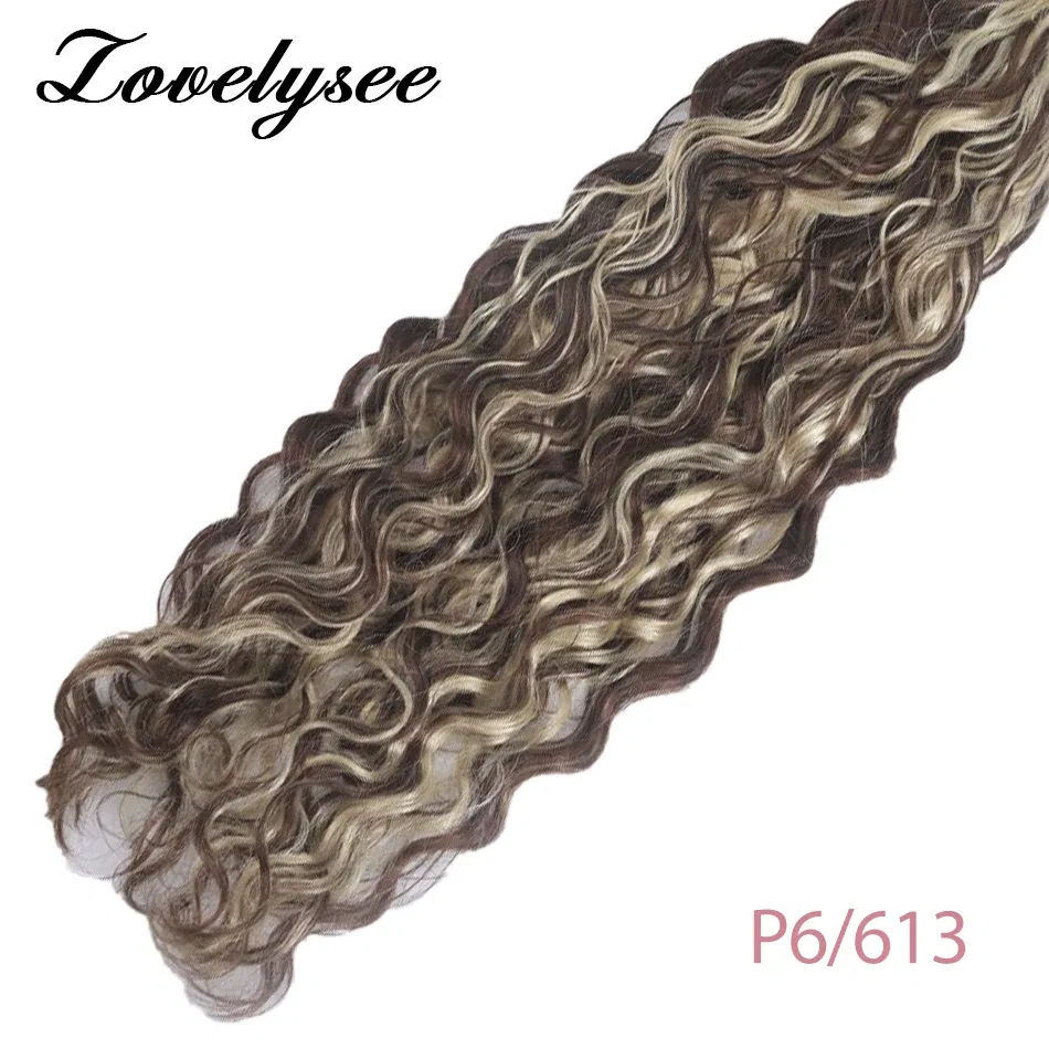 Color: P6/27, Length: 18 inches, Items per Package: 20 pcs - Water Wave Tape in Human Hair Extensions 2g/pcs Dark Brown Real Human Hair Adhesive Invisible Keratin Hair Extensions for Women
