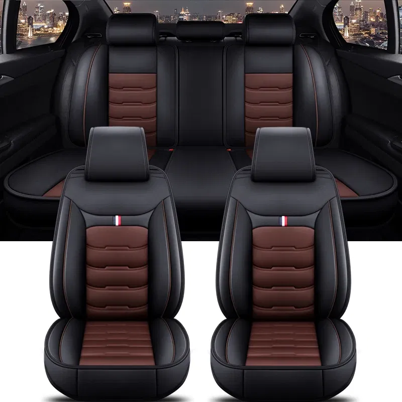 Color Name: CHERRY, Ships From: CHINA - Universal Car Seat Cover for HYUNDAI All Car Models Solaris Sonata Creta Encino Elantra Ix25 Ix35 Kona Auto Accessories Interior