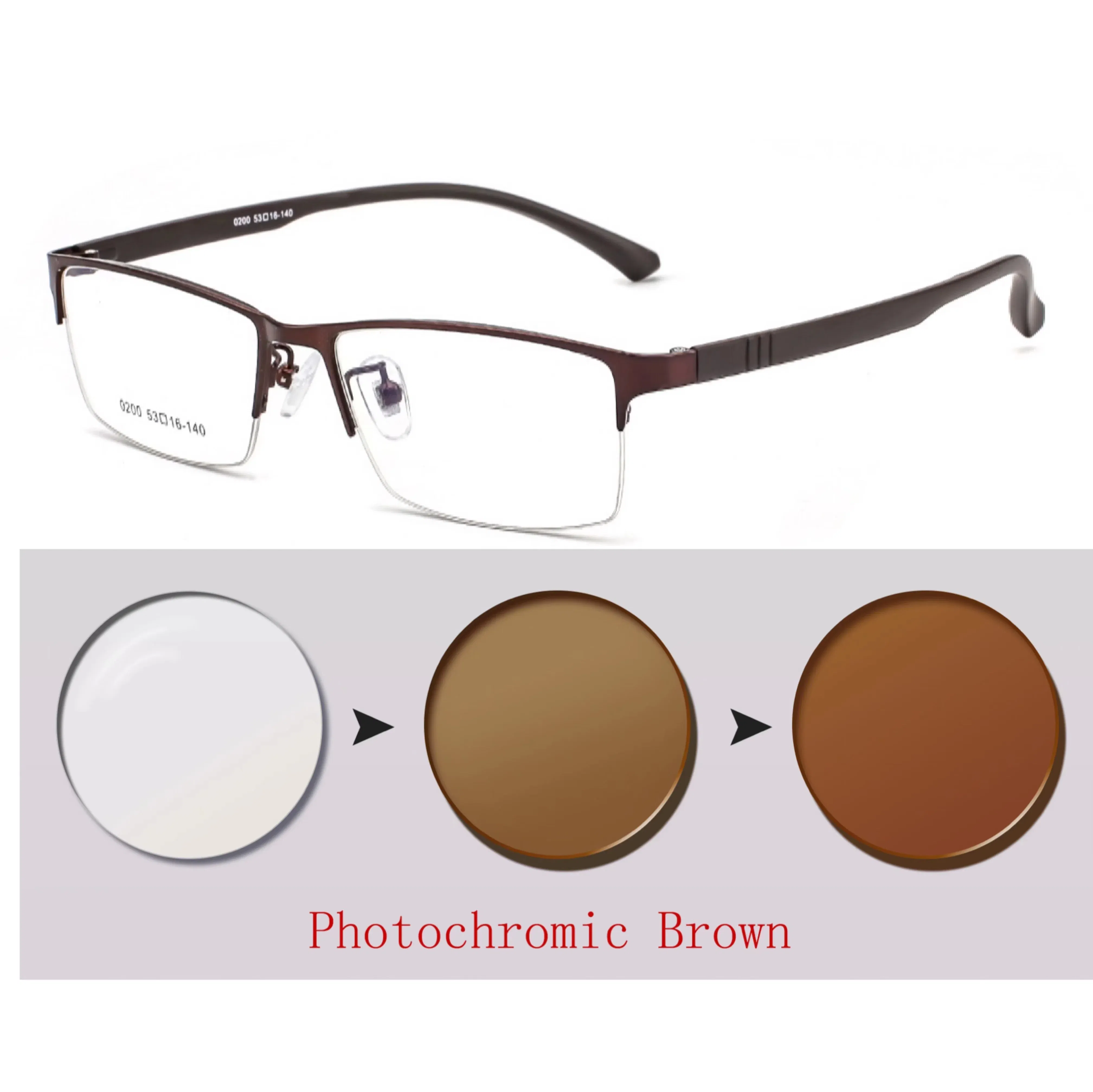 Frame Color: GRAY, Ships From: CHINA, Eye Prescription: +250 - Photochromic Sunglasses Chameleon Lens Myopia Blue Light Blocking Men's Computer Glasses Game for Sight +0.50 +0.75 +175 +2.5 +6