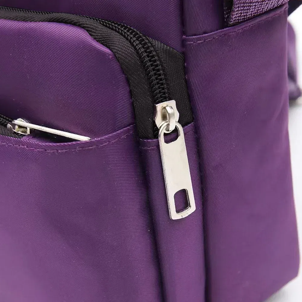 Color: PURPLE - Purple One Shoulder Crossbody Bag Portable Commuting Large Capacity Simplicity Storage Bag Garland Letter Series Print Pattern