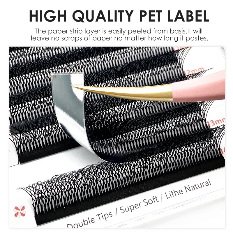 Color: Brushed Slate, Curl: C, Thickness: 0.07mm, Length: 8mm - NATUHANA 3D 4D WW  Shaped Eyelash extensions 0.07mm C D L LU Curl Premade Fans Faux Mink Volume Lashes Korean Make Up Tool