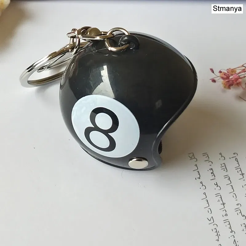 Color: Dark pink - New Motorcycle Helmets Key chain Women men Cute Safety Helmet Car Keychain Bags Hot Key Ring gift Jewelry wholesale 17022