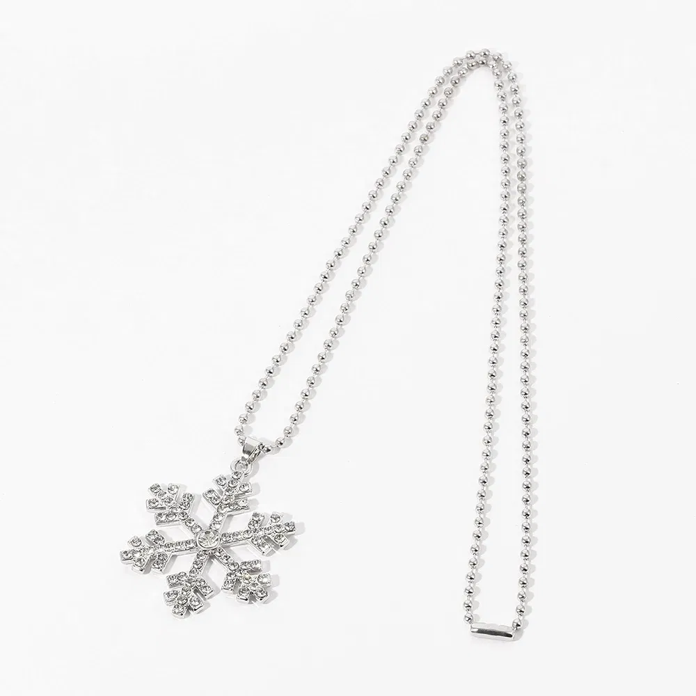 Metal Color: Light Yellow Gold Color, Ships From: CHINA - Aesthetic Snowflakes Necklace with Crystal CZ Stone for Women Delicate Winter Accessories Christmas Gifts Fashion Jewelry