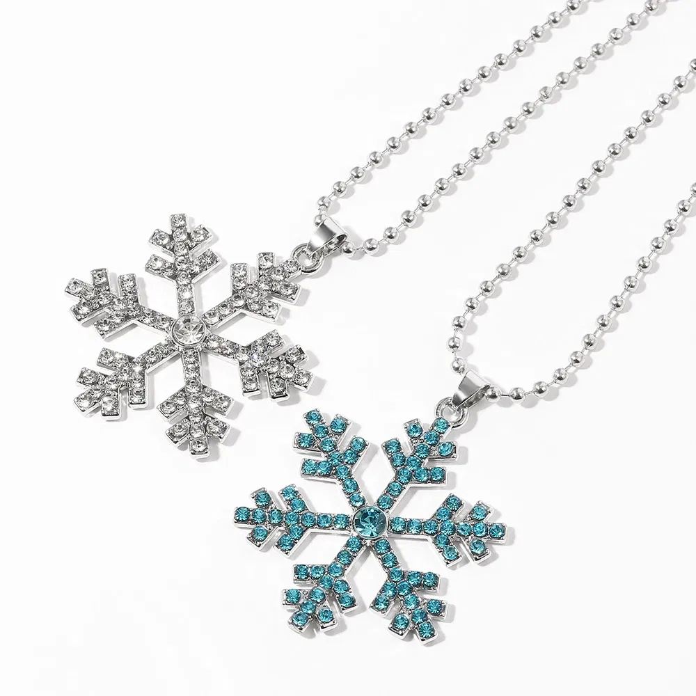 Metal Color: Light Yellow Gold Color, Ships From: CHINA - Aesthetic Snowflakes Necklace with Crystal CZ Stone for Women Delicate Winter Accessories Christmas Gifts Fashion Jewelry