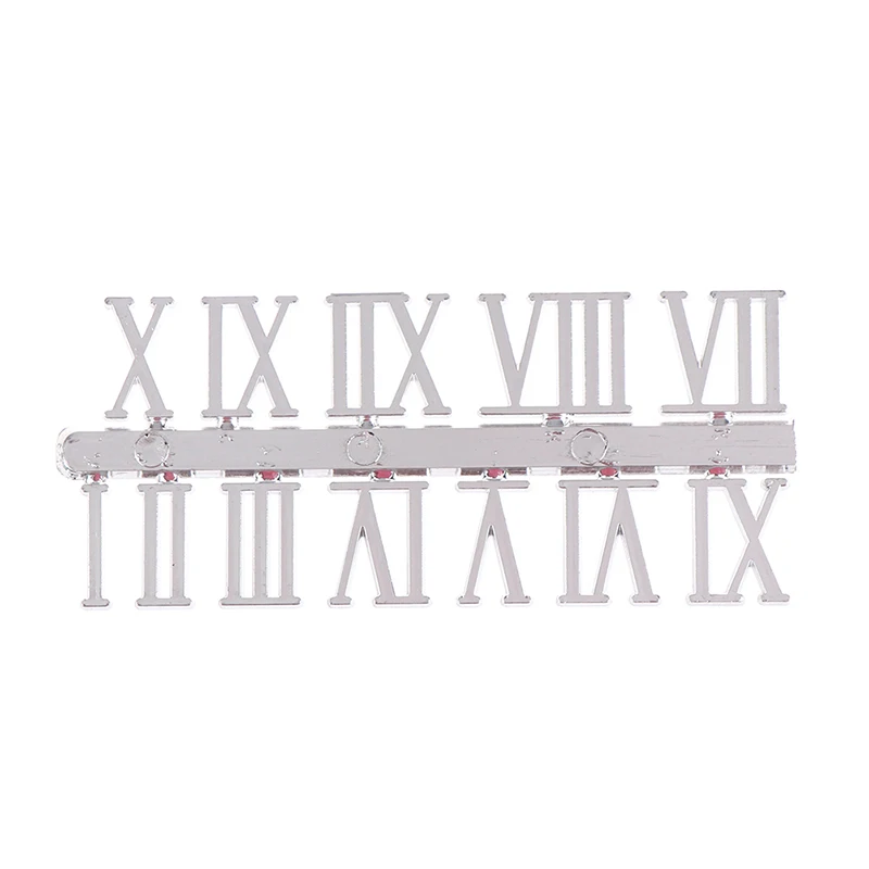 Color: WHITE - 1 Set Roman Numeral DIY Digital Replacement Gadget Repair Clock Parts Clock Dial Digital Mechanism Parts Card Clock Accessories
