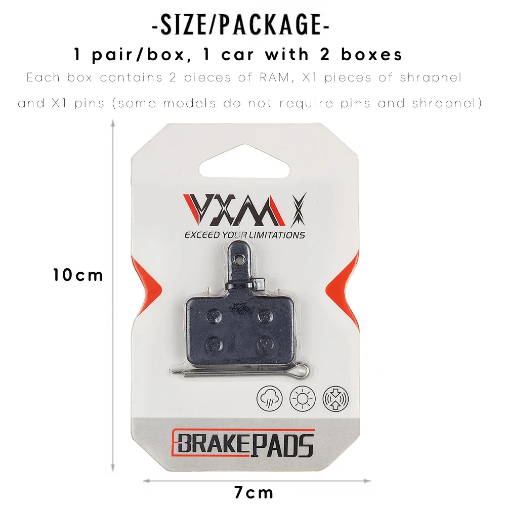 Color: Green - VXM MTB Bike Cycling Hydraulic Disc Brake Pads Resin semi-metallic for SHIMANO AVID HAYES Magura Formula M8020 DB Bicycle Parts