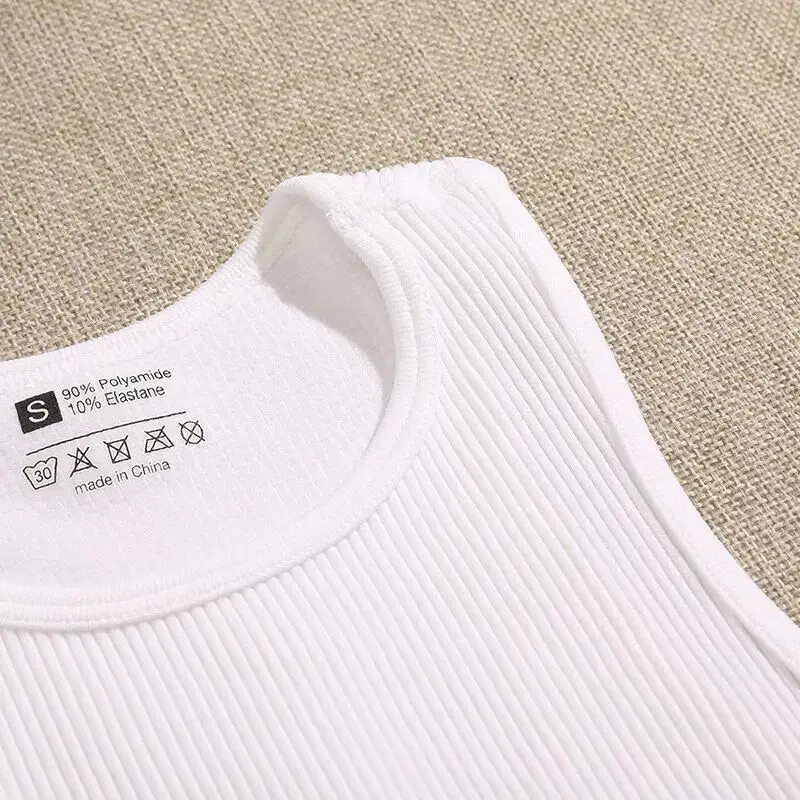 Size: M, Color: Black - Women's Yoga Vest Seamless Ribbed Knit Fitness Running Vest Sports Bra Vest Without Padding Women's Vest