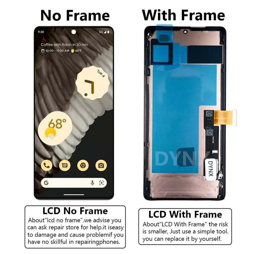 To 6.7''Super AMOLED For Google Pixel 7 Pro Lcd Display Digital Touch Screen Replacement For Google Pixel7 Pro GP4BC GE2AE