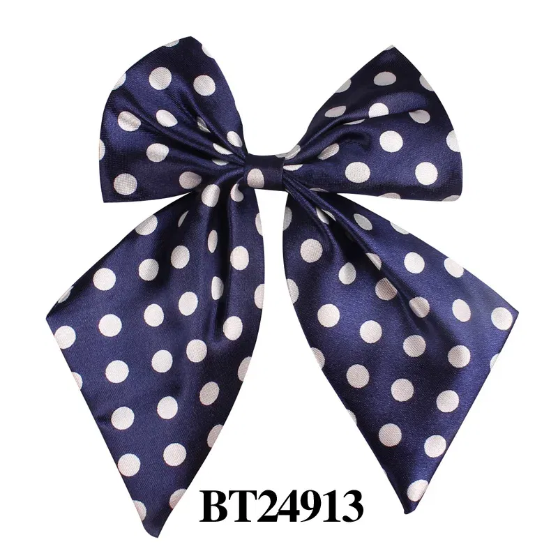 Color: Gold - Striped Ladies Bowtie Classic Shirts Bow Tie For Women Business Wedding Bowknot Plaid Bow Ties Butterfly Girls Suits Bowties