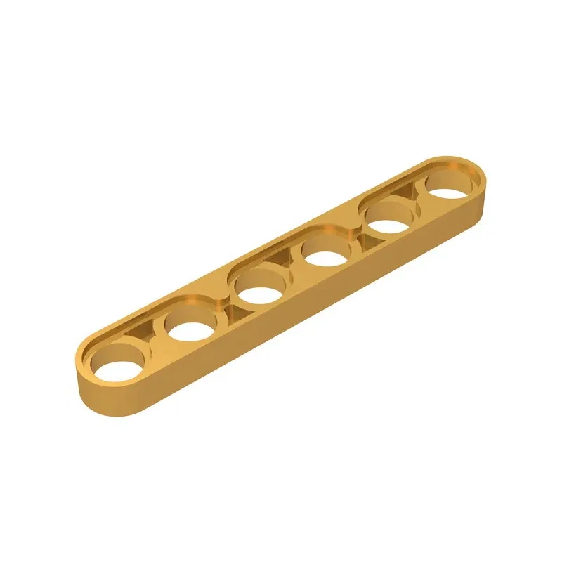 Color: Clear - Gobricks GDS-694 Technical, Liftarm Thin 1 x 6 compatible with lego 32063 pieces of children's DIY Building Blocks Technical