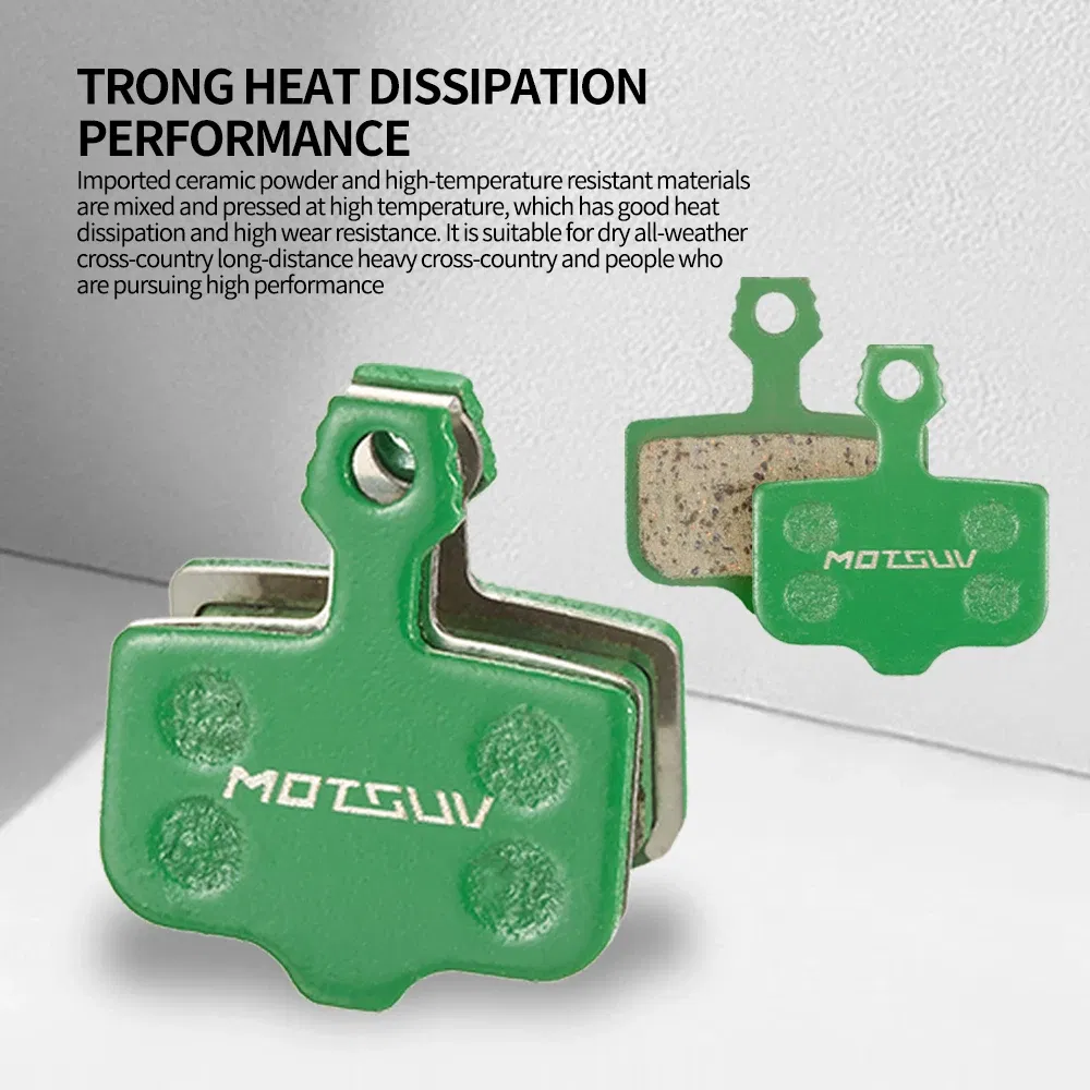 Color: Green - MOTSUV Bicycle Ceramics Hydraulic Disc Brake Pads For AVID SHIMANO HAYES SRAM MAGURA FORMULA HOPE Cycling MTB Bike Bicycle Parts