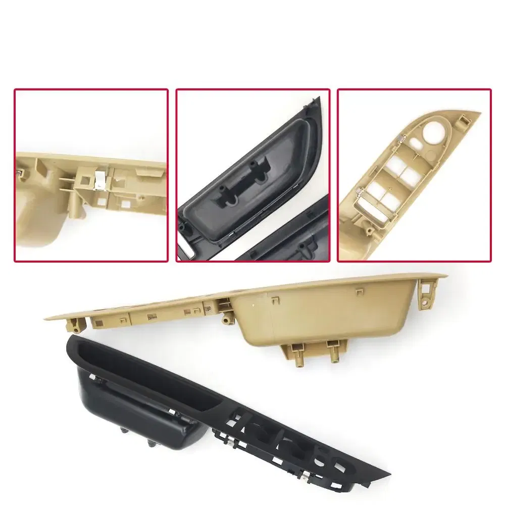 Color: Silver, Ships From: CHINA - LHD Car Interior Inner Door Handle Panel Trim Cover For BMW E60 E61 5 Series 520 525 528 2008-2010 Black Beige 51416983705