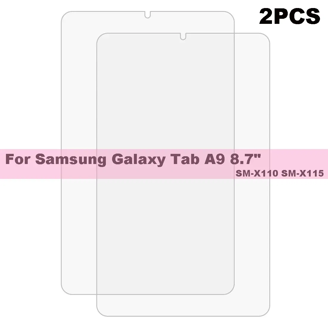Color: Silver - 2PCS Screen Protector Tempered Glass For Samsung Galaxy Tab A7 T220 T500 A8 X200 A9 S6 S7 T870 S8 X700 S9 Lite FE Plus Gen Film