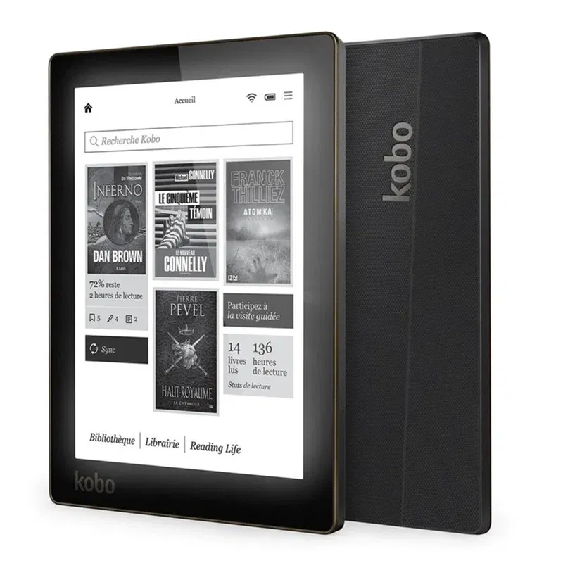 Color: Black, Bundle: e-Book Reader+Case+Screen Protector Sets - KOBO Aura N514 6 inch e readers ebook lector de libros electrónicos 212PPI kindle E-ink front light э?»?µк?‚ронн?°я книг?° onyx boox