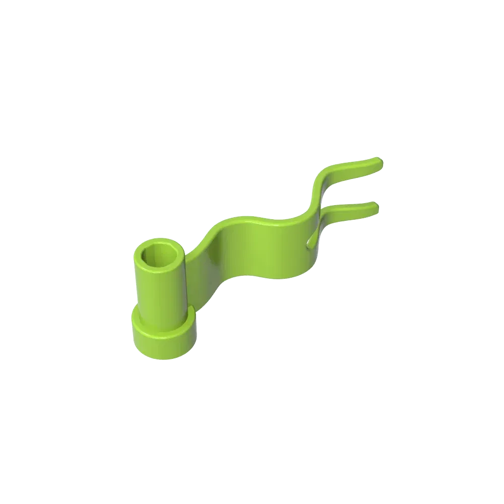 Color: Wood - Gobricks GDS-M204 Flag 4 x 1 Wave Right compatible with lego 4495 4495b pieces of children building block