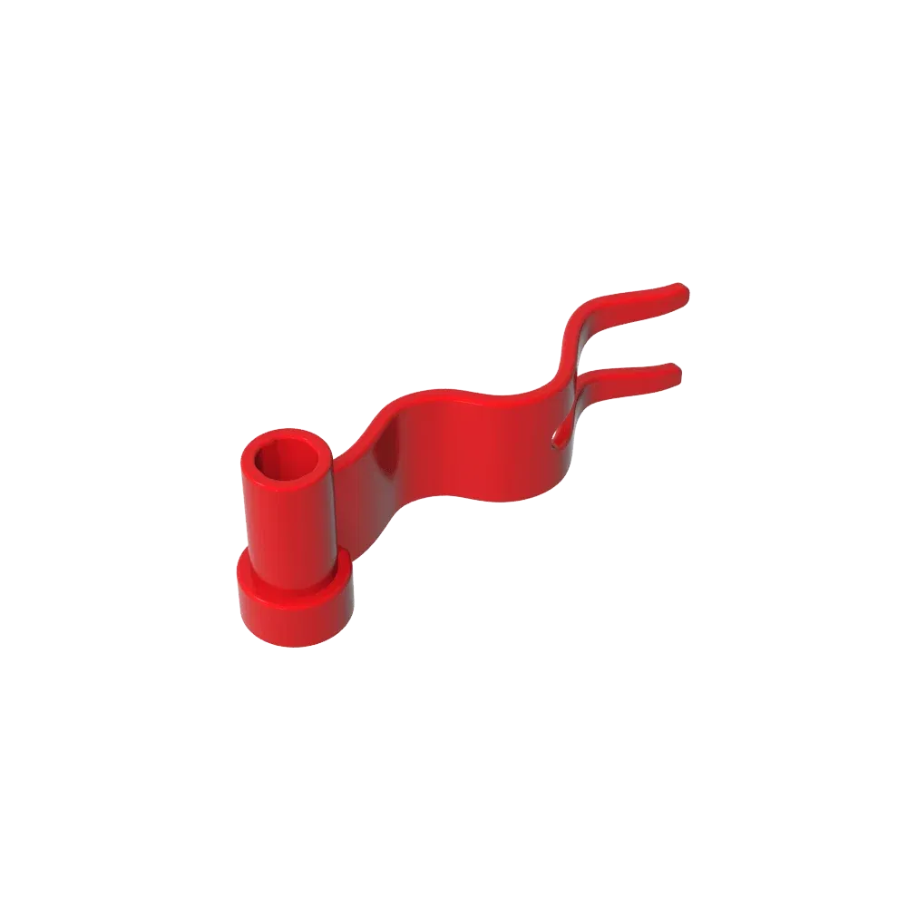 Color: Wood - Gobricks GDS-M204 Flag 4 x 1 Wave Right compatible with lego 4495 4495b pieces of children building block