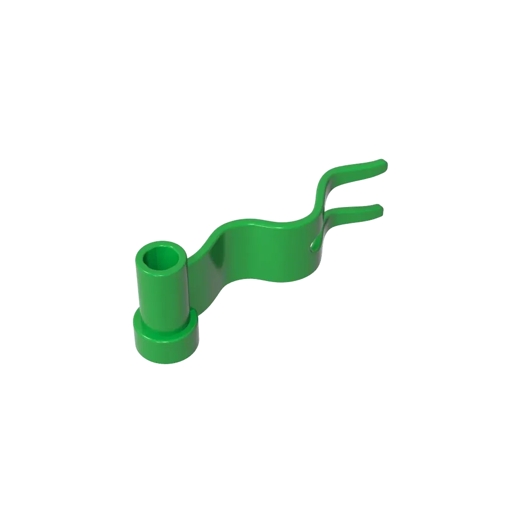 Color: Wood - Gobricks GDS-M204 Flag 4 x 1 Wave Right compatible with lego 4495 4495b pieces of children building block