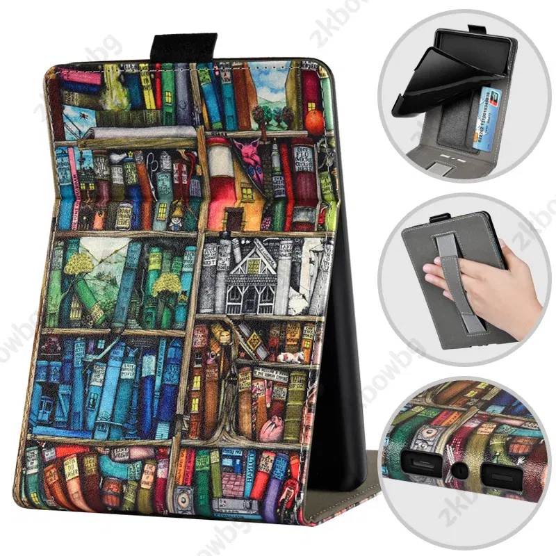 Color: Beige, Size: Fourteen - Cute Smart Case for 6.8' 6'' Kindle Paperwhite Signature 11th Generation Edition 12th 2024 7'' 7th 10th 6th M2L4EK RS23CV Cover