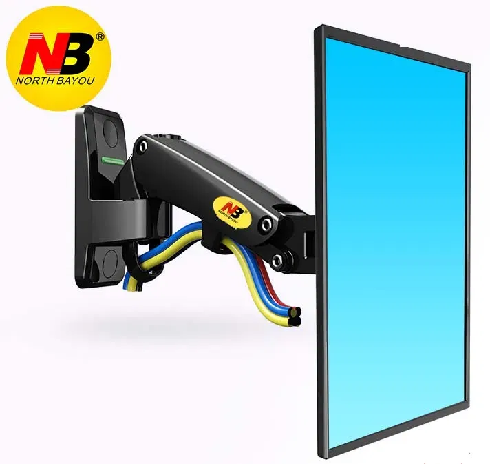 Color: WHITE, Ships From: UKRAINE - NB F120 17-27" aluminum GS Gas Spring 360 rotate Full Motion TV Wall Mount Bracket lcd monitor wall mount stand  screen holder