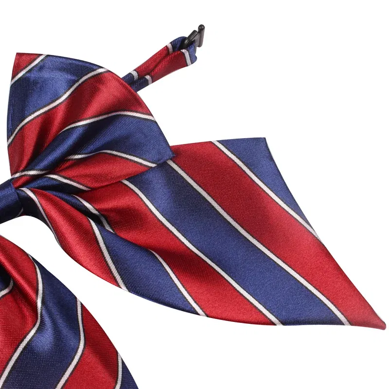 Color: green - Striped Ladies Bowtie Classic Shirts Bow Tie For Women Business Wedding Bowknot Plaid Bow Ties Butterfly Girls Suits Bowties