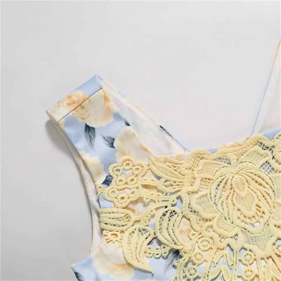 Color: Yellow, Kid Size: 6 - Pettigirl Mother Kids Baby Girls Summer Autumn Flower Bridesmaid Dresses for Children Princess Party Wedding Clothes 2368101214Y