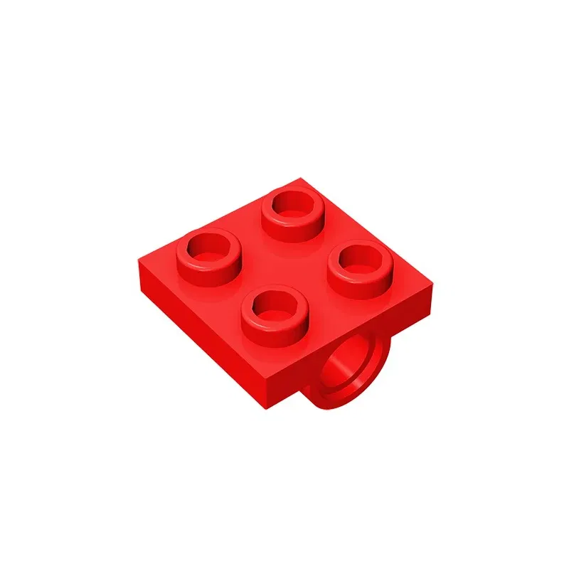 Color: Orange - MOC PARTS GDS-848 Plate, Modified 2 x 2 with Pin Hole - Full Cross Support Underneath compatible with lego 10247 2444
