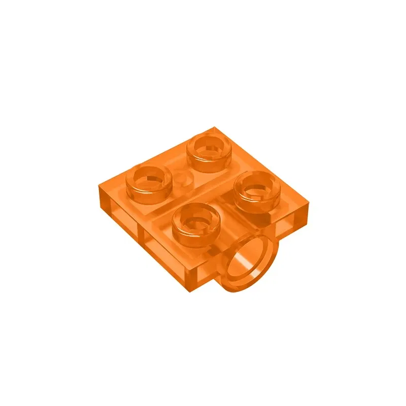 Color: Orange - MOC PARTS GDS-848 Plate, Modified 2 x 2 with Pin Hole - Full Cross Support Underneath compatible with lego 10247 2444