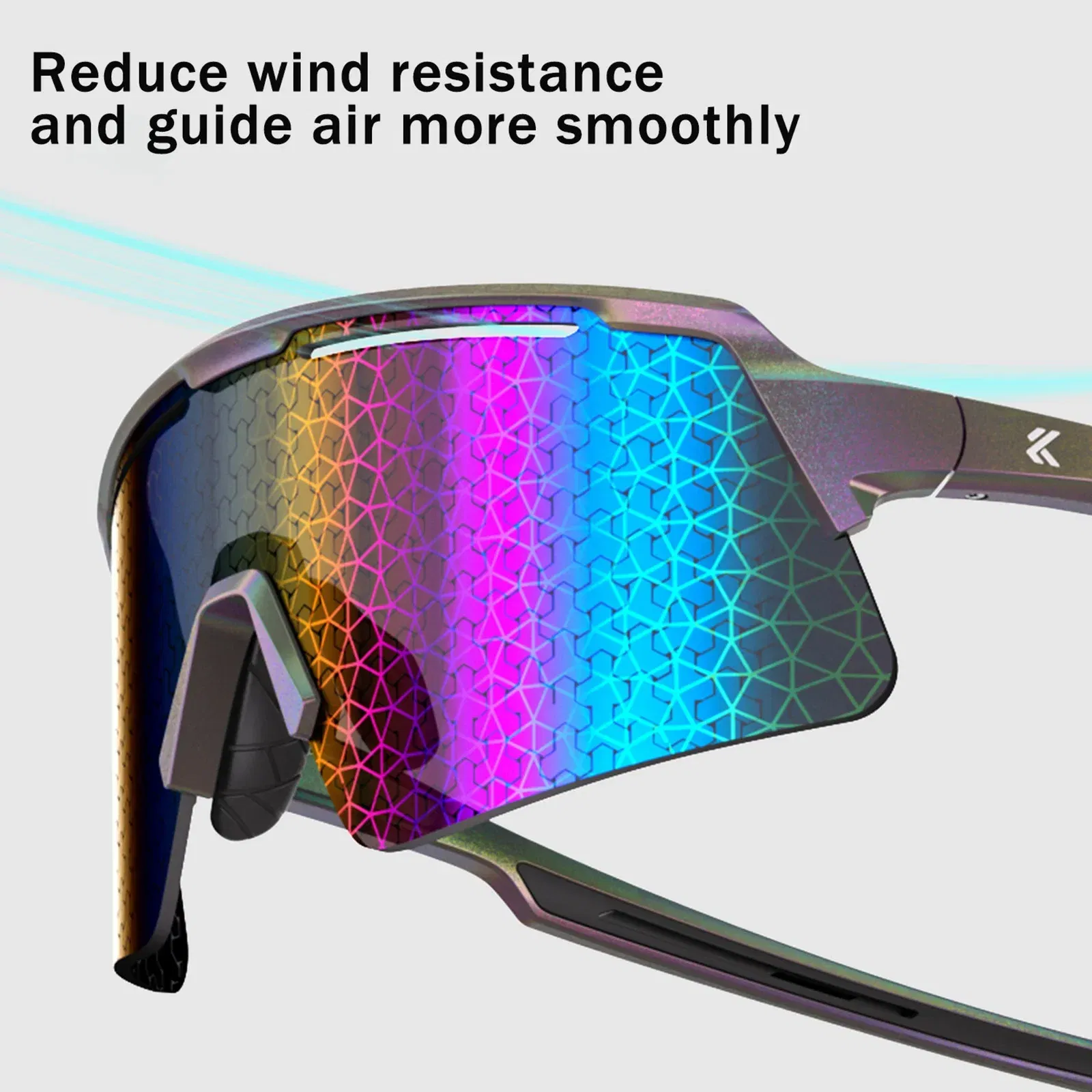 Color Name: Blue - KAPVOE New Technology Nano Lenses Cycling Glasses Bike UV400 Eyewear Outdoor Sports Sunglasses Men Women Road Bicycle Goggles